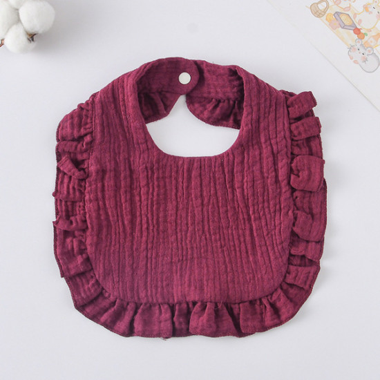 4 Pcs Korean Style Baby Feeding Bib | 0-1 Year | Random Print