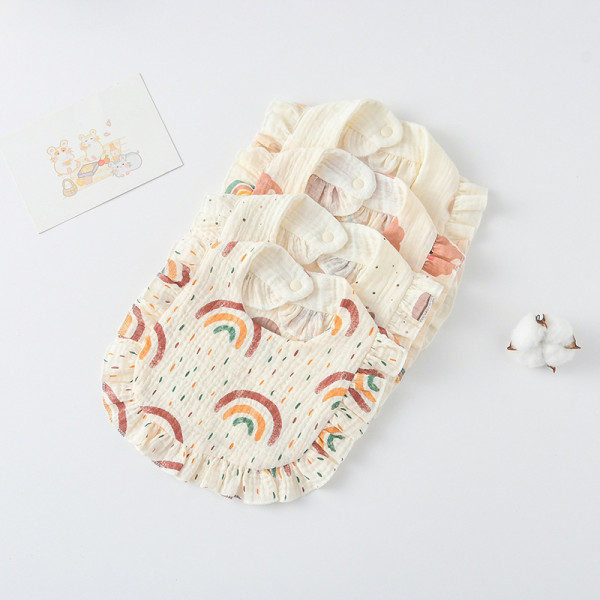 4 Pcs Korean Style Baby Feeding Bib | 0-1 Year | Random Print 4 Pcs Korean Style Baby Feeding Bib | 0-1 Year | Random Print