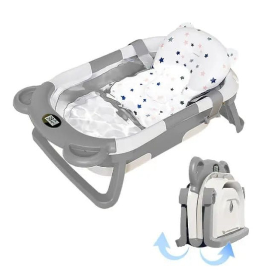 Multifunctional Folding Baby Bathtub with Holder & Thermometer | Upto 2 Year Multifunctional Folding Baby Bathtub with Holder & Thermometer | Upto 2 Year