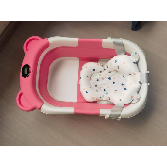 Multifunctional Folding Baby Bathtub with Holder & Thermometer | Upto 2 Year Multifunctional Folding Baby Bathtub with Holder & Thermometer | Upto 2 Year