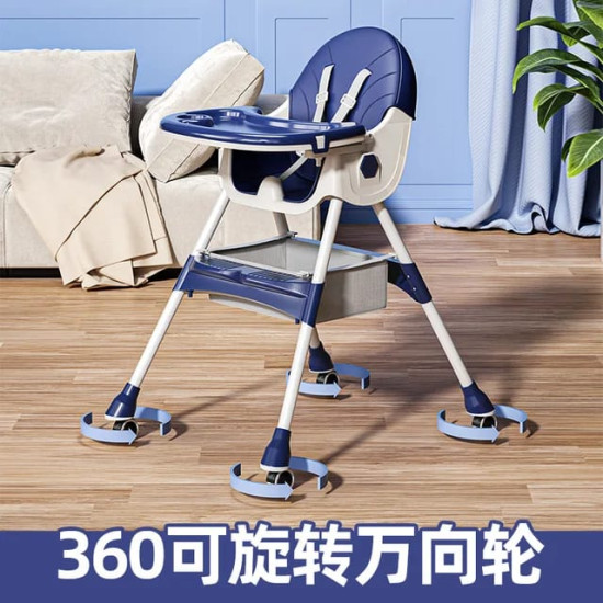 2-In-1 Premium Quality Foldable Baby Feeding high Chair | Multifuntional | Green Color