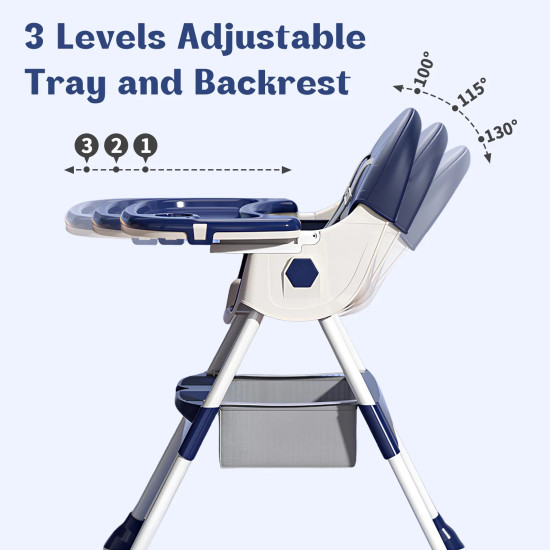 2-In-1 Premium Quality Foldable Baby Feeding high Chair | Multifuntional | Green Color