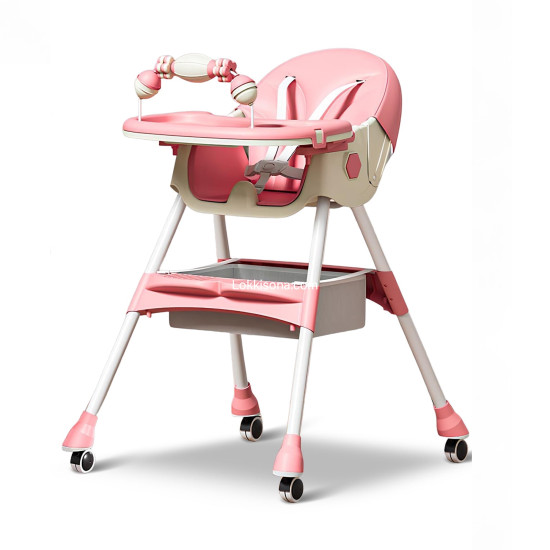 2-In-1 Premium Quality Foldable Baby Feeding high Chair | Multifuntional | Green Color
