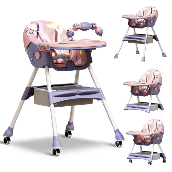 2-In-1 Premium Quality Foldable Baby Feeding high Chair | Multifuntional | Green Color