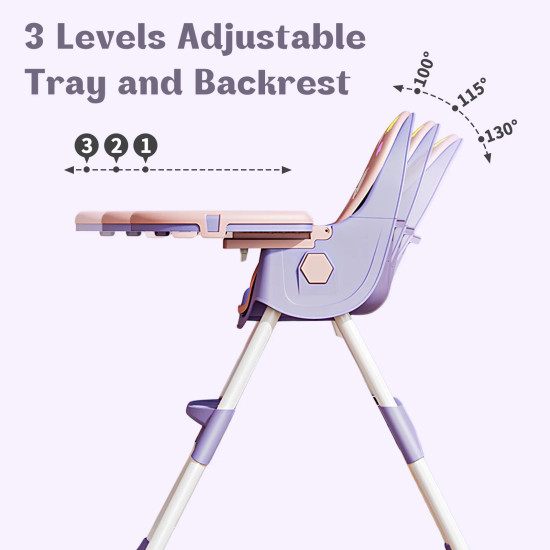2-In-1 Premium Quality Foldable Baby Feeding high Chair | Multifuntional | Green Color