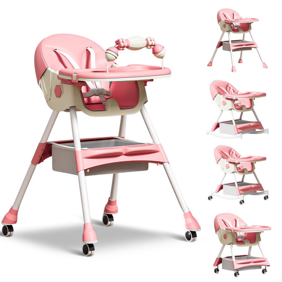2-In-1 Premium Quality Foldable Baby Feeding high Chair | Multifuntional | Green Color