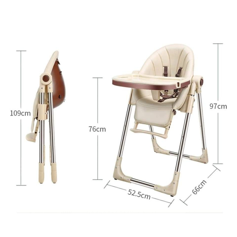 MODEL A-330- Reclining Height Adjustable Feeding High Chair- Pink Color-Lokkisona-bangladesh