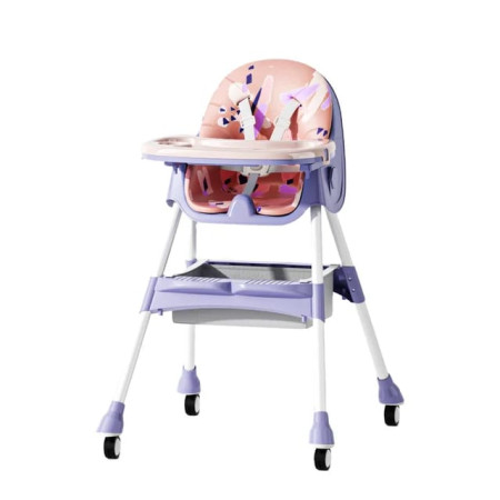 2-in-1 | Baby Feeding high Chair | Multifuntional | Purple