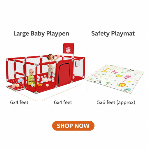 Playpen Large Playpen for twin, with Basketball Hoop, Comes with Bracket and 30 Ball | Large Size (China) Playpen Large Playpen for twin, with Basketball Hoop, Comes with Bracket and 30 Ball | Large Size (China)