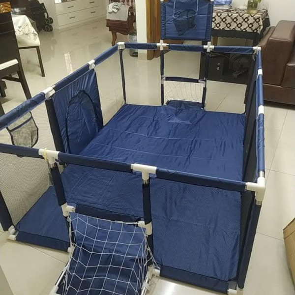 Playpen Large Playpen for twin, with Basketball Hoop, Comes with Bracket and 30 Ball | Large Size (China)