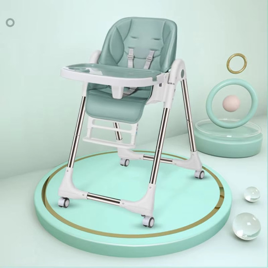 Convertible Adjustable & Foldable Baby High Chair | Model 330 | Green